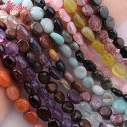 6x11-7x12mm Freeform Garnet Amazonite Fluorite Natural Stone Loose Bead for Needlework DIY Accessories Charms Jewelry Making 15