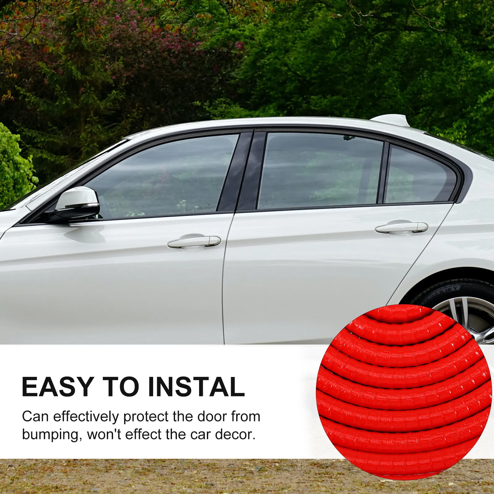 

1 Roll Car Anti-Collision Strip Premium Rubber Edging Door Protection Auto Body Sealing Bumper Guard Decor Edge Trim