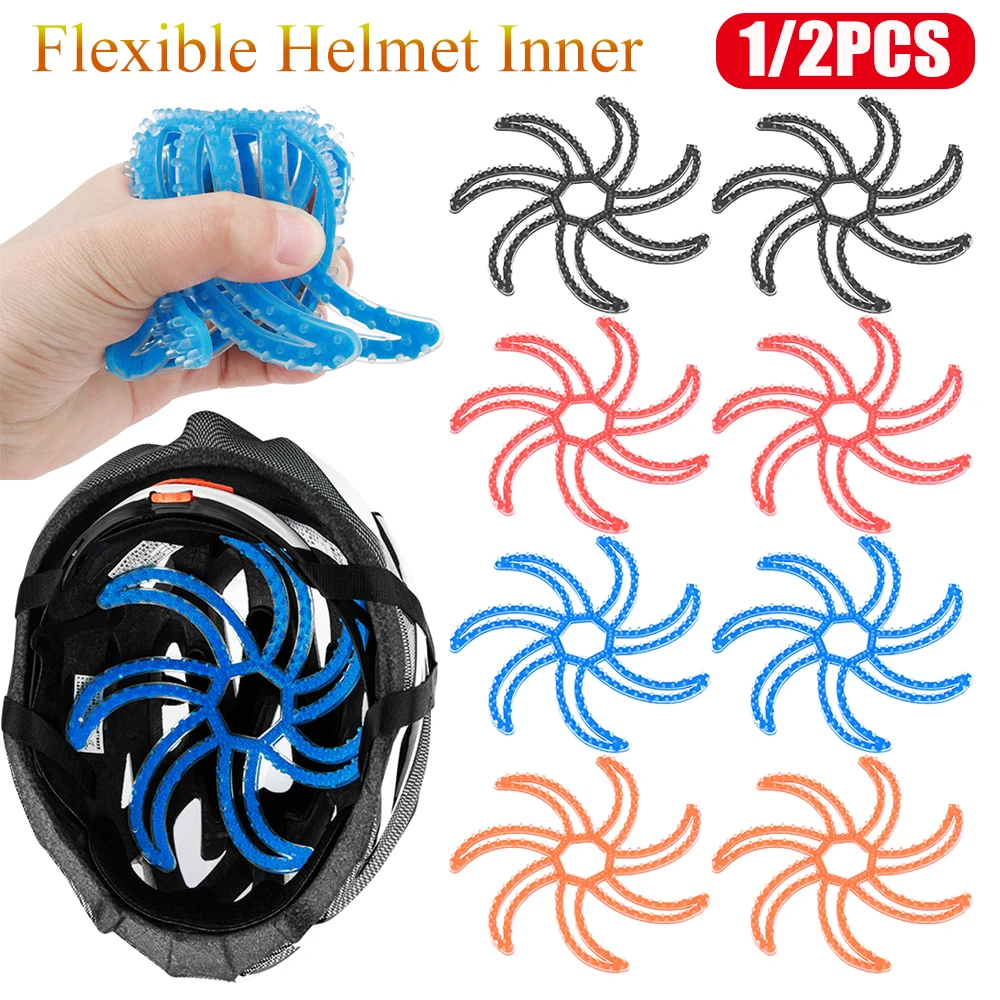 Esnek Kask Anti-deformasyon İç Silikon Ped Havalandırma Kask Astar Pedi Kask Dolgu Motosiklet bisiklet kaskı Aksesuarları