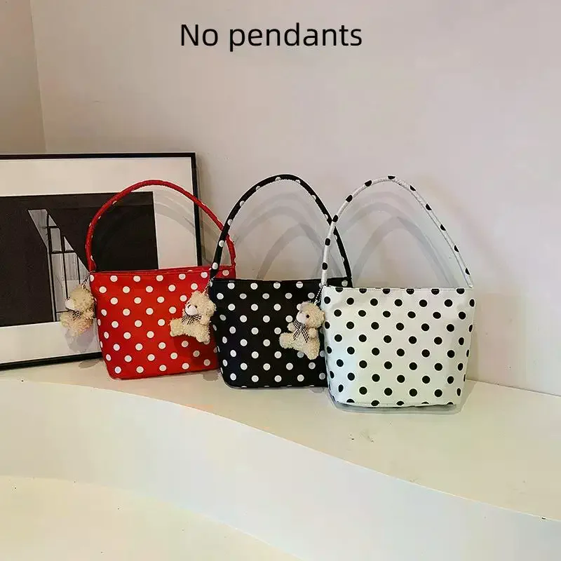 

Oxford Cloth Shoulder Bag Polka Dot Large Capacity Tote Bag Lightweight Multi-color Handbag Women's Gift