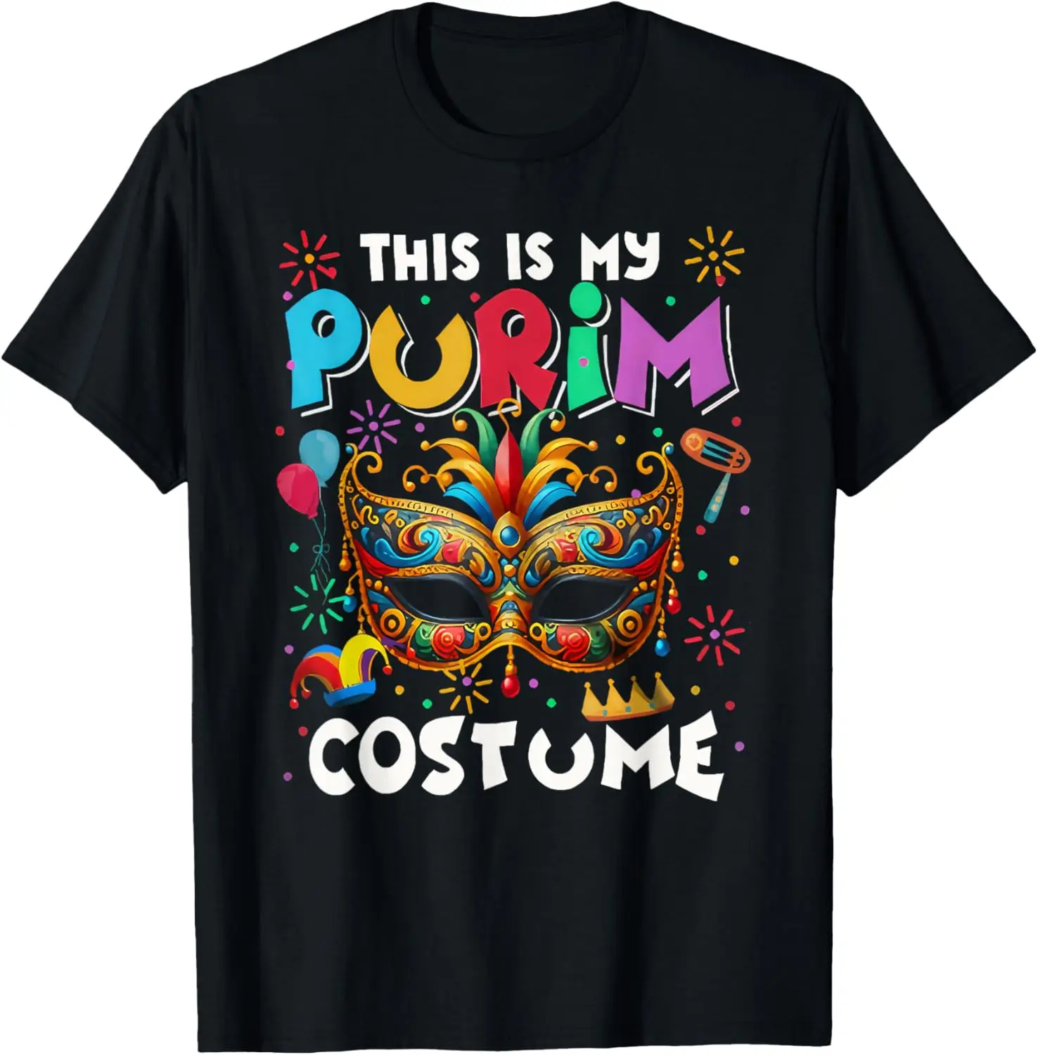 Camiseta É Minha Fantasia de Purim Judaica Feliz Purim Holiday