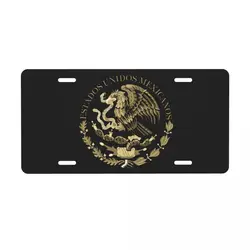 Coat Of Arms Of Mexico License Plate Mexican Flag Seal In Sepia Decorative Car Front License Plate Cover Aluminum Vanity Tag