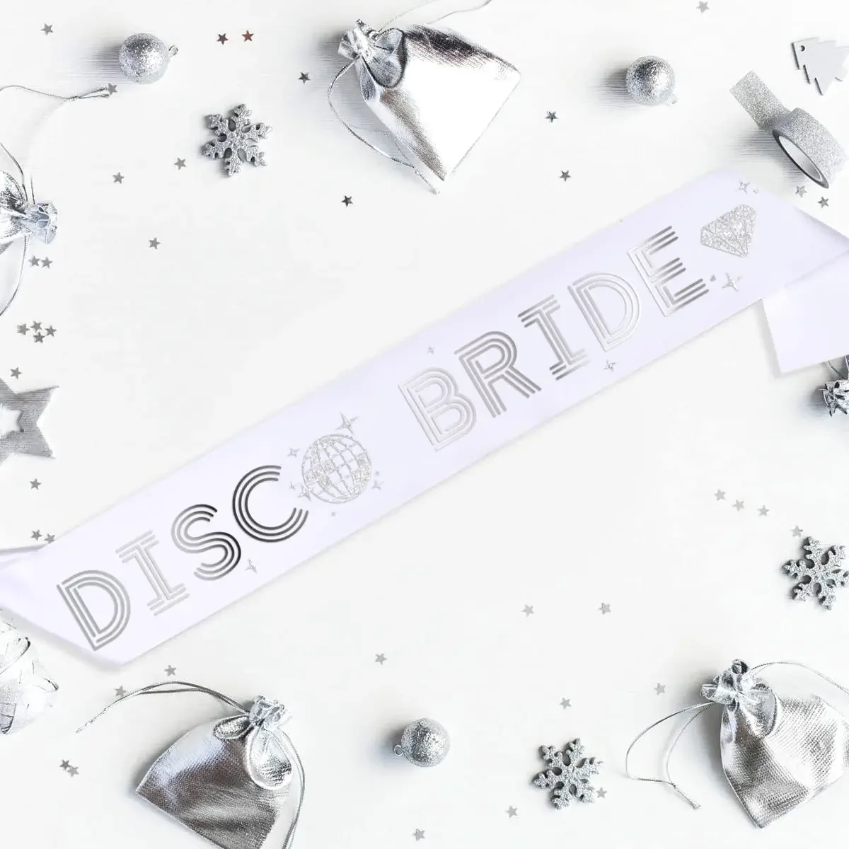 

Silver Bachelorette Party Decorations, Bride To Be Sash, Bridal Shower, Last Disco, Cowgirl, Hen Party Supplies