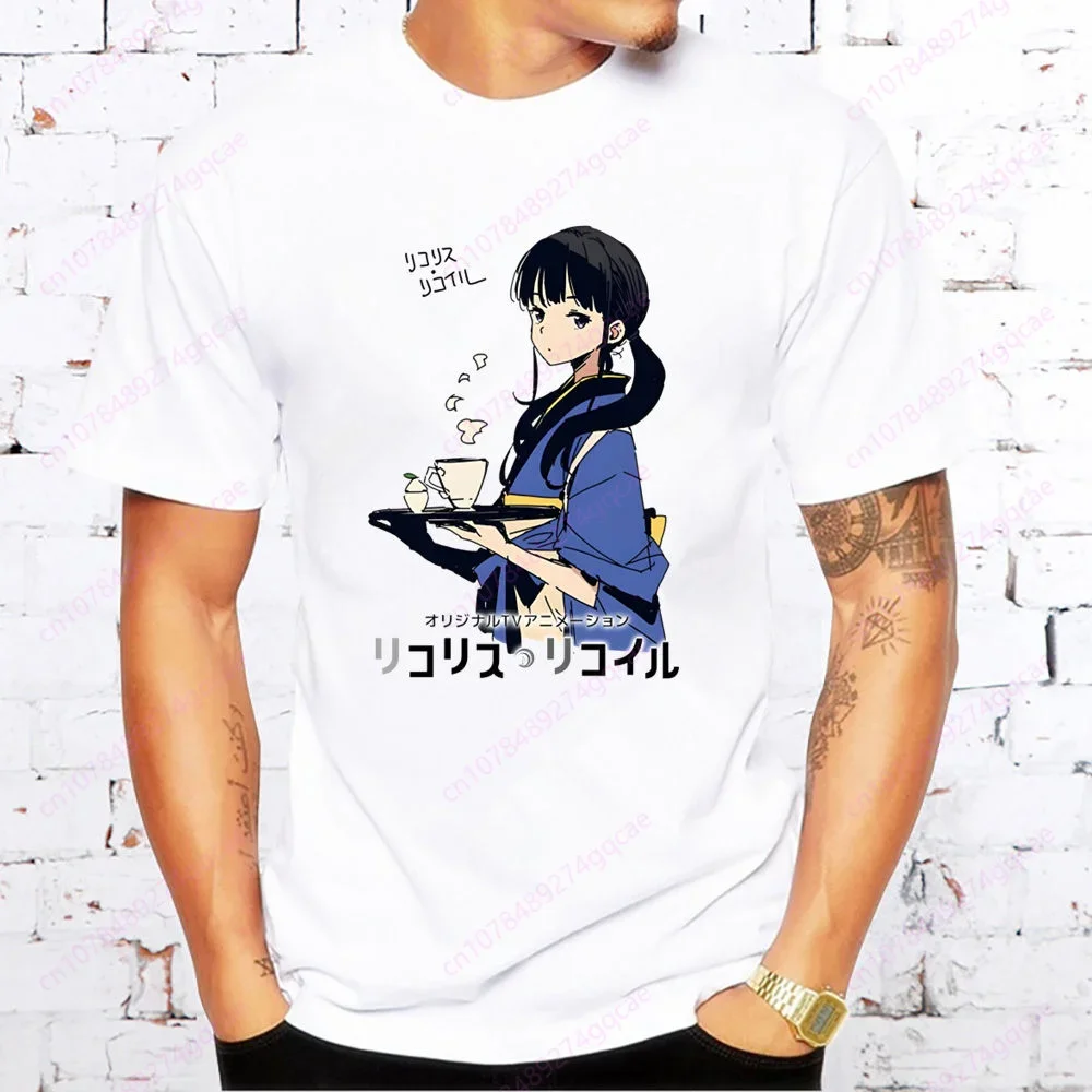 Lycoris نكف تي شيرت للرجال والنساء ، قمم قصيرة الأكمام ، أزياء للجميع ، mjima ، Chisato ، Nishikigi ، Takina