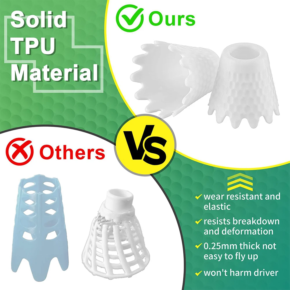 8 عبوات من تي شيرتات محاكاة الجولف من مادة البولي يوريثان الحراري بارتفاع من 1/4 بوصة إلى 2 بوصة للعشب الشتوي الداخلي والخارجي ونطاق القيادة #6