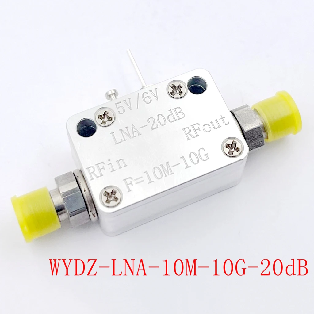 LNA RF broadband amplifier 10M-10G  P1dB=20dBm G=20dB low noise amplifier ultra broadband low phase noise amplifier