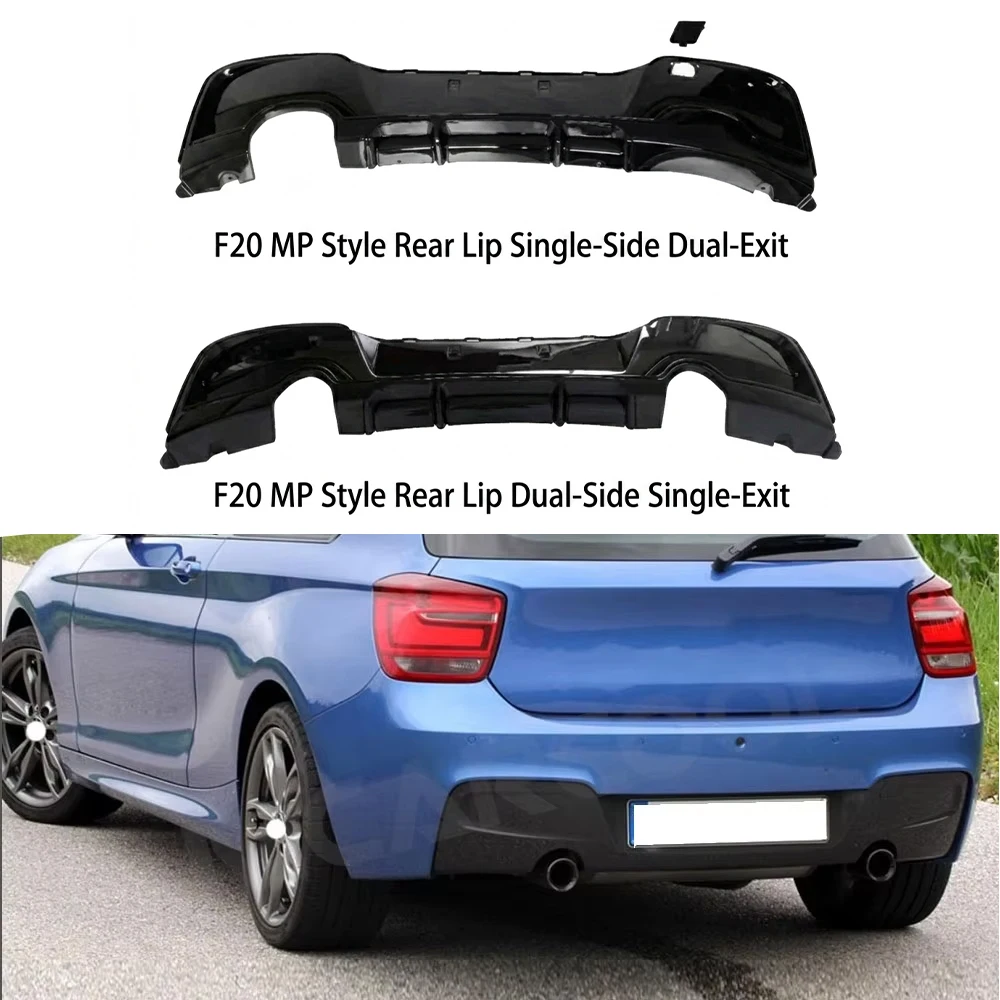 Heckdiffusor Lippe Stoßstange Heckspoiler für BMW 1er F20 F21 M135i M140i mit LED 11-14 Bodykits Heckdiffusor Auto Dekoration Neu