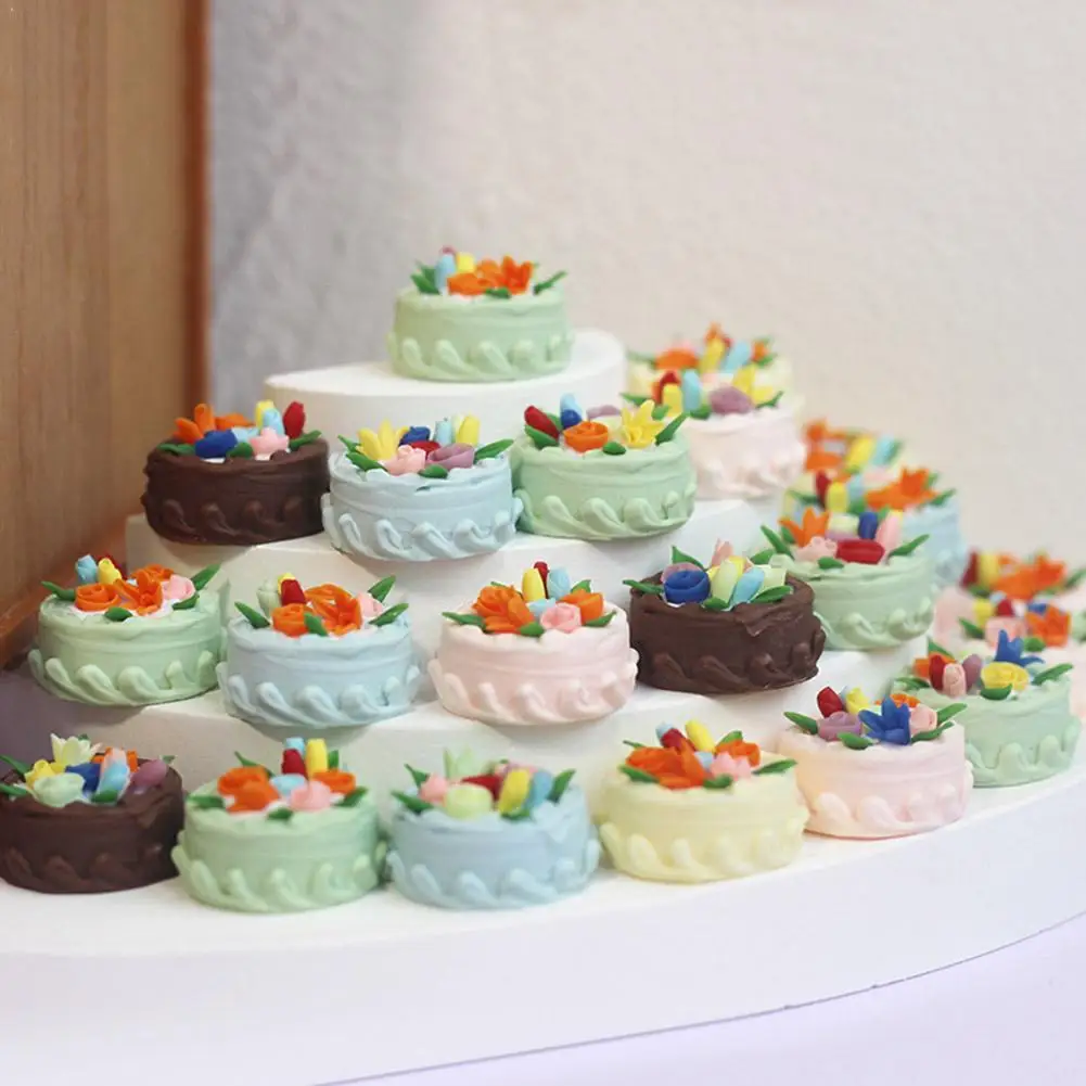 

Cake Simulation Toy Models Doll House Dessert Cake Model Accessories Miniature Scene Props Kitchen Toy Food Model