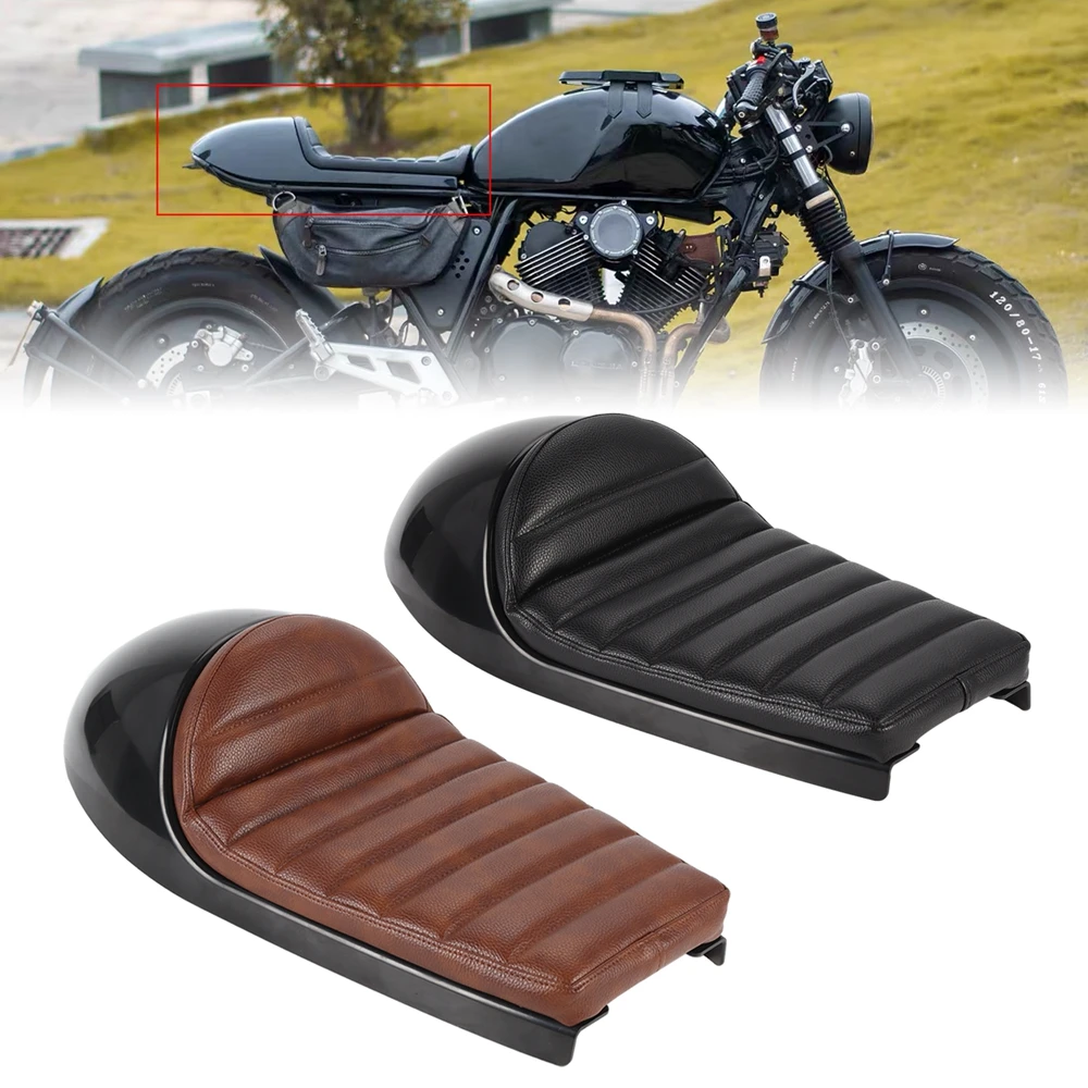 

Сиденье для Кафе Racer в стиле ретро, винтажное седло с подставкой, винтажное сиденье для Мотоцикла BMW Triumph Bonneville Honda