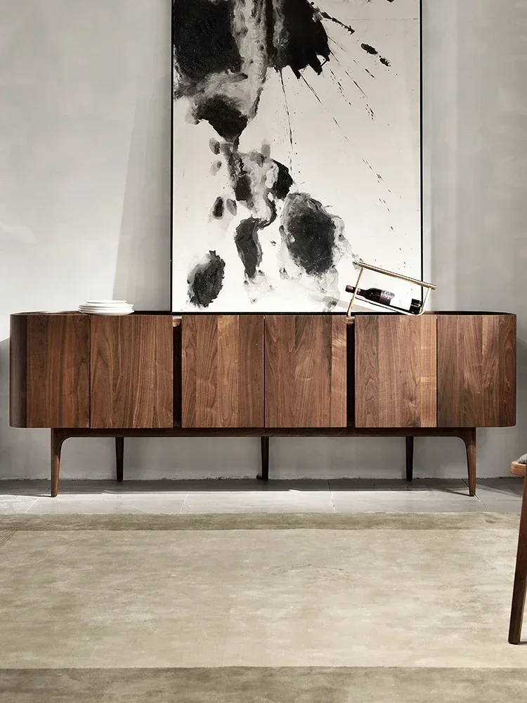 TAO Sideboard Cabinet Light Luxury Tea Solid Wood Wall Living Room Cabinet Locker Wine Cabinet
