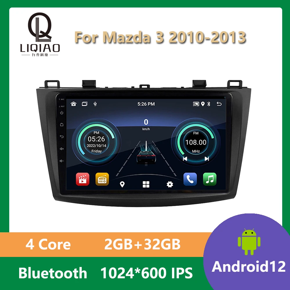 

Car Radio Stereo Android Auto For Mazda 3 2010 2011 2012 2013 Multimedia Video Player GPS 2din QLED Screen NO DVD Head Unit USB