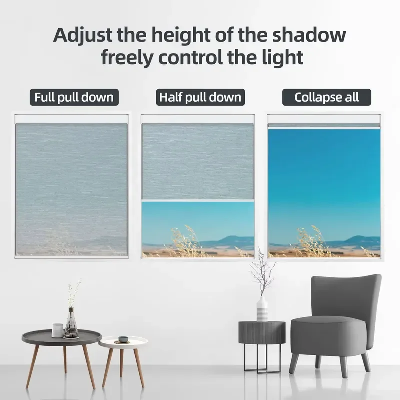 ZSTARR Customized 100% Blackout Alexa Zigbee Home Auto Smart Motorized Window Roller Blinds Shades for Living Room French