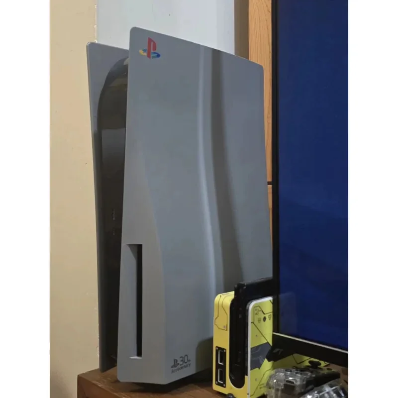 لـ PS5 إصدار الذكرى الثلاثين شل PS5 حافظة بديلة رمادية بلوري هدية عيد الميلاد