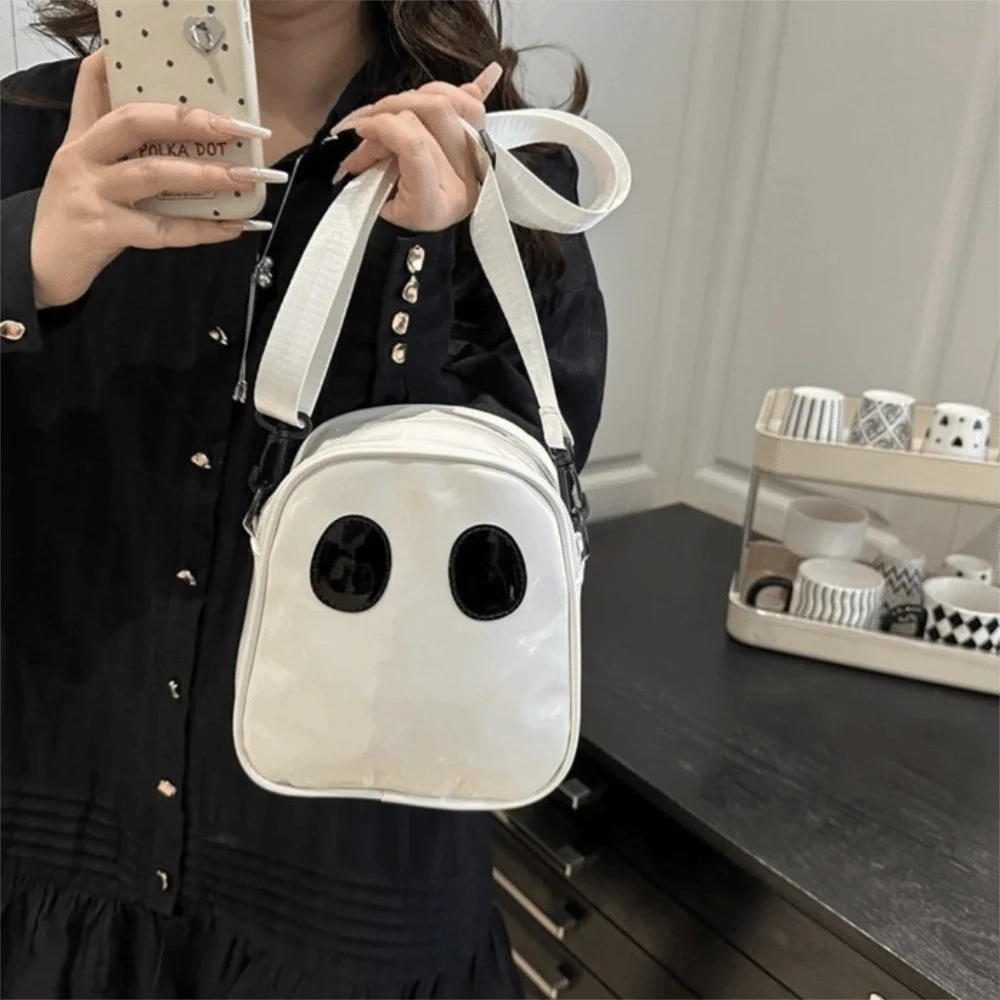 

Регулируемая сумка из искусственной кожи с призраком на Хэллоуин, прозрачная сумка на молнии, водонепроницаемая женская сумка через плечо большой вместительности