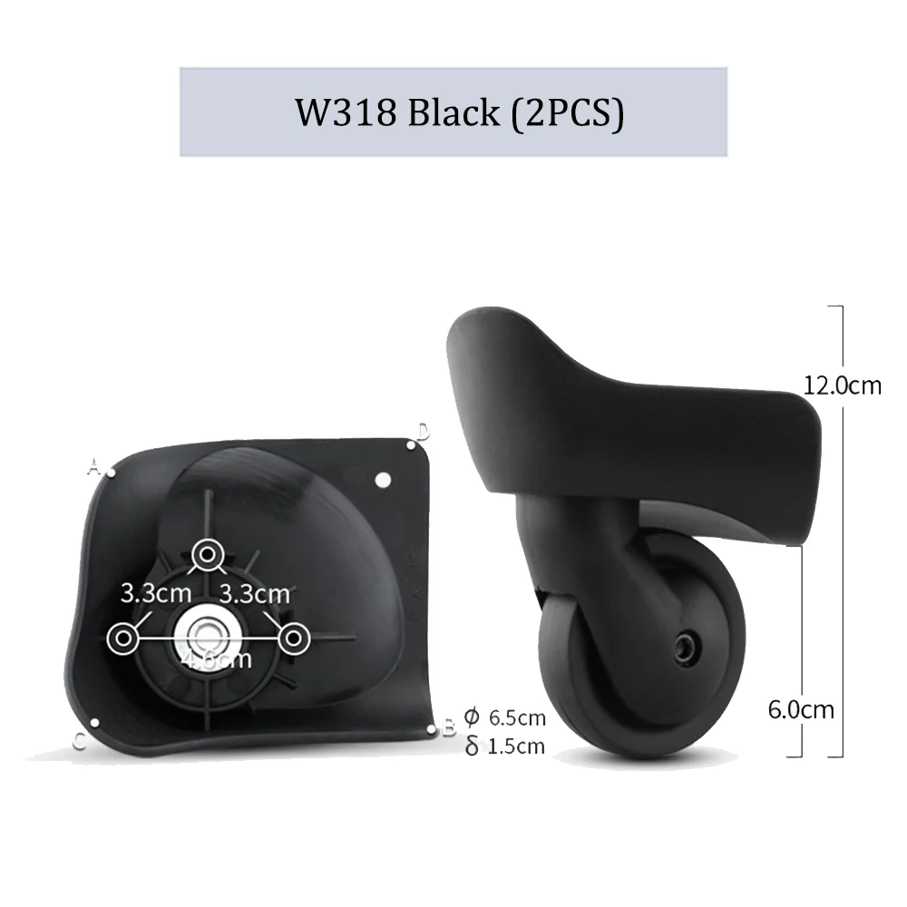 Suitable For W318 Trolley Luggage mute wheel Universal Wheels Sliding Casters Replacement Repair Wear-Resistant Pulley