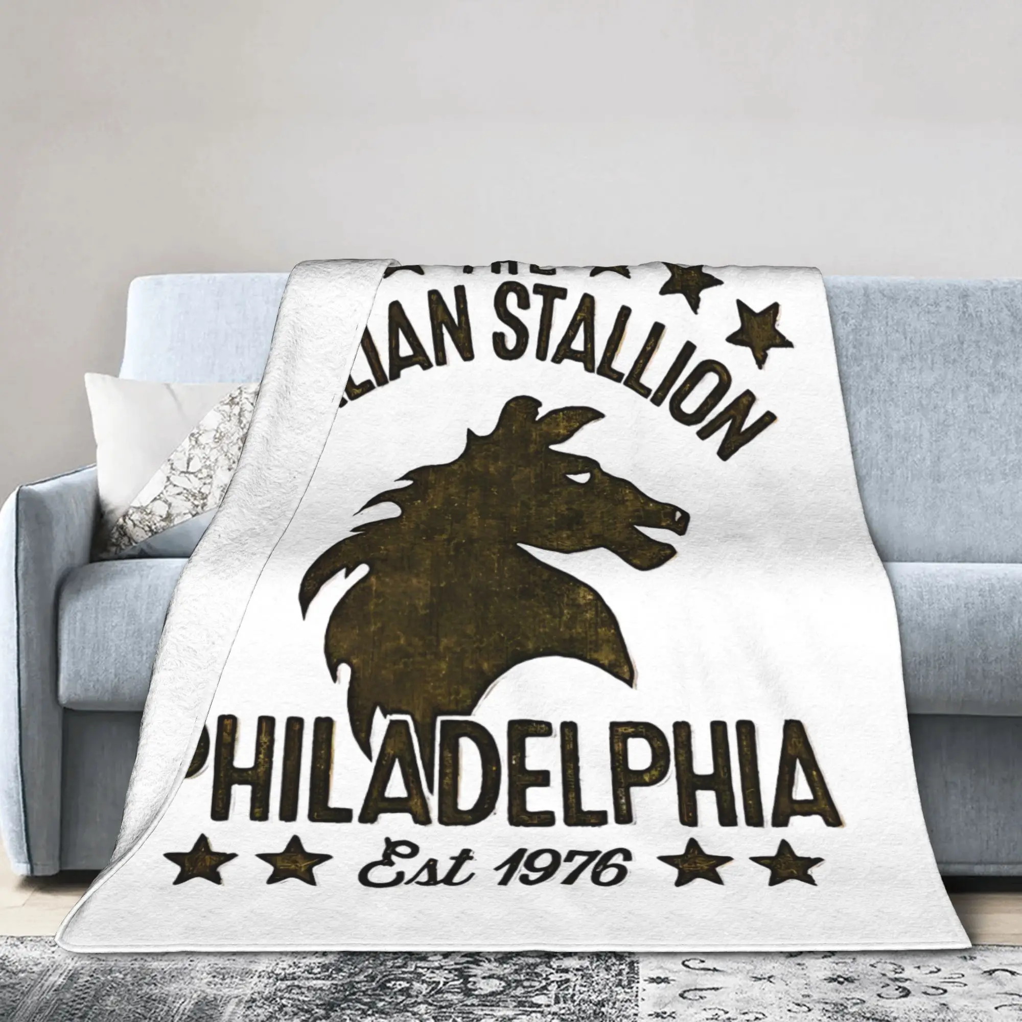 Rockys Philadelphia-1976 Italian Stallion Blankets Boxing Plush Bedding Throw Blankets Bedspread Soft Warm Decoration Portable