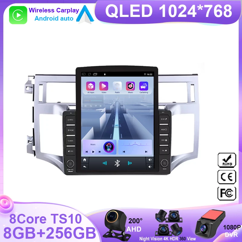 9.7 أندرويد لتويوتا أفالون 2008-2012 عالية الأداء Carplay الصوت مشغل وسائط متعددة واي فاي 5G GPs 2din دي في دي شاشة الملاحة #1