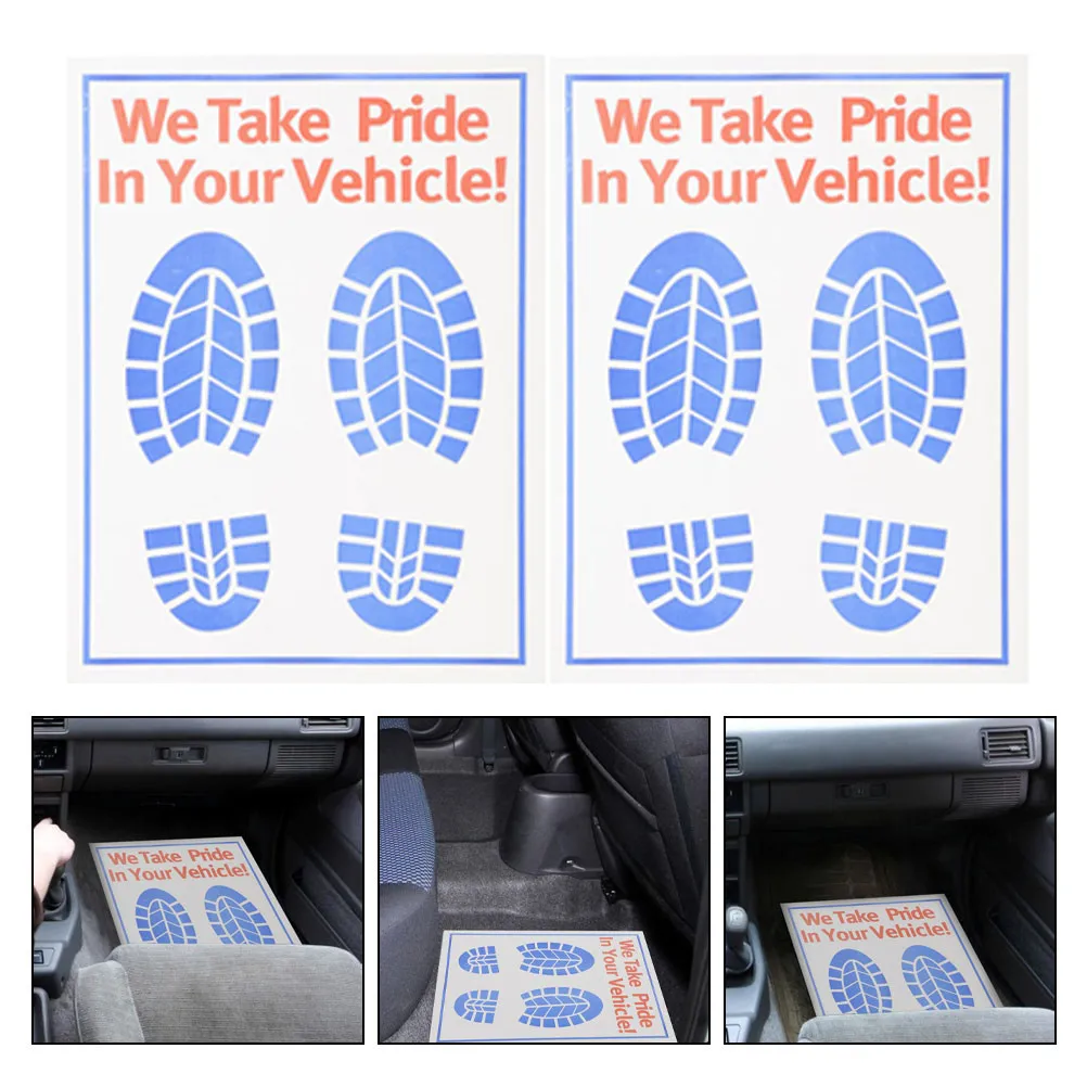 

60 шт. белых одноразовых автомобильных ковриков-протекторов для пола, бумажные, для автосервиса, детейлинга, безупречный интерьер