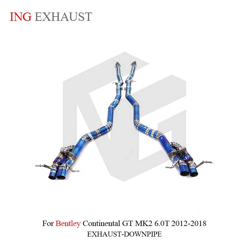 ING Exhaust System Valve Catback for Bentley Continental GT MK2 6.0T 2012-2018 Titanium Alloy Race Performance System