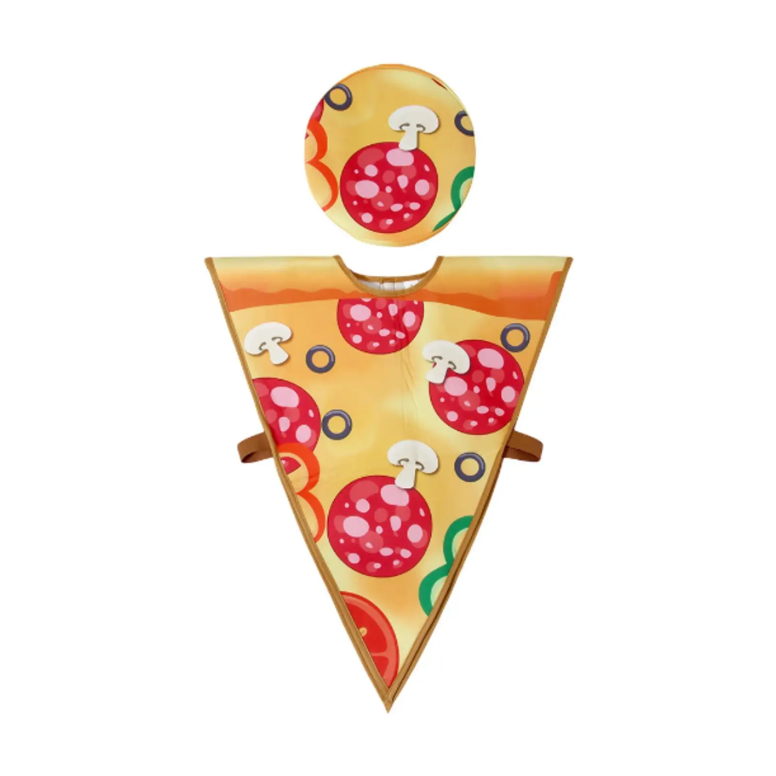2x feestkostuum speelkleding zachte pizzajas voor Halloween jongens meisjes kinderen
