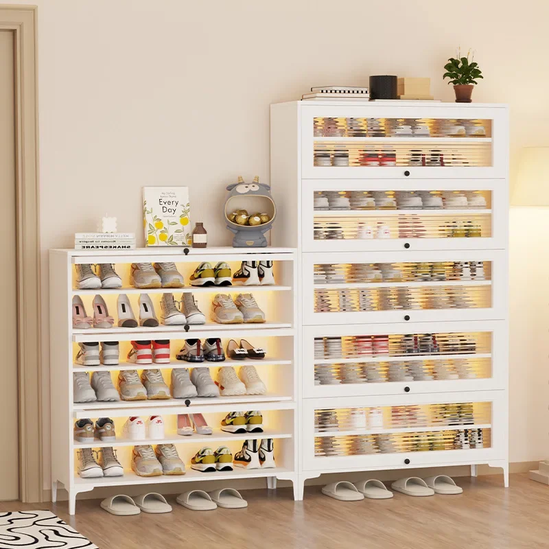 خزانة تخزين أرضية فولاذية منزلية ذات رياح كريمي، خزانة باب منظورية متكاملة مقاومة للغبار