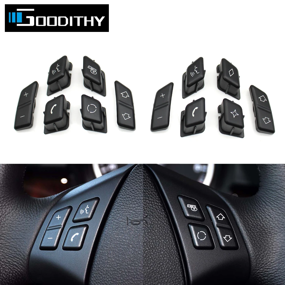 

Car Multi-function Steering Wheel Control Button Cover Trim For BMW X1 3 Series E84 E90 E91 E92 E93 61316959893 2005-2015