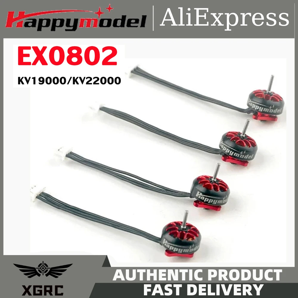 

Happymodel EX0802 KV19000 KV22000 1S Brushless Motor for 65mm 75mm 85mm FPV Racing Moblite6 7 Drones