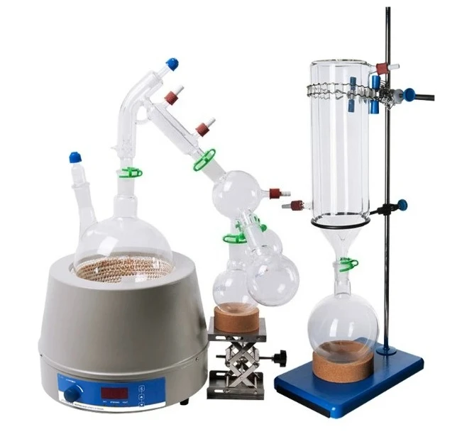 2L5Lab Vacuum Fractional Shortpath Distiller Equipment for Extraction Glass Short Path Distillation Kits