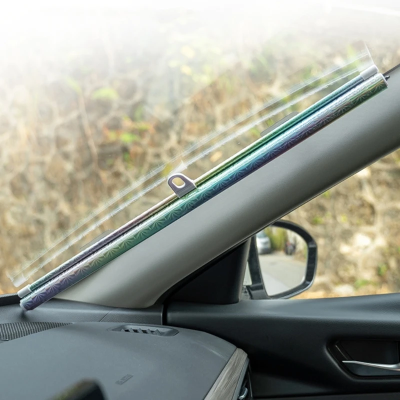 Retractable Suction Cup Shade Heat Insulation Shade Stretchable Curtain Car Convenient Window Sun Shade Simple Install