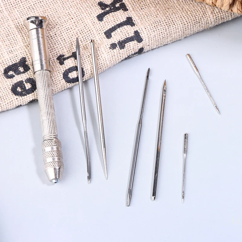 

[YU]Leather Sewing Awl Repair Kit Replaceable Punch Stitching Needles With Awl Handle For Shoes Stitching DIY Leathercraft