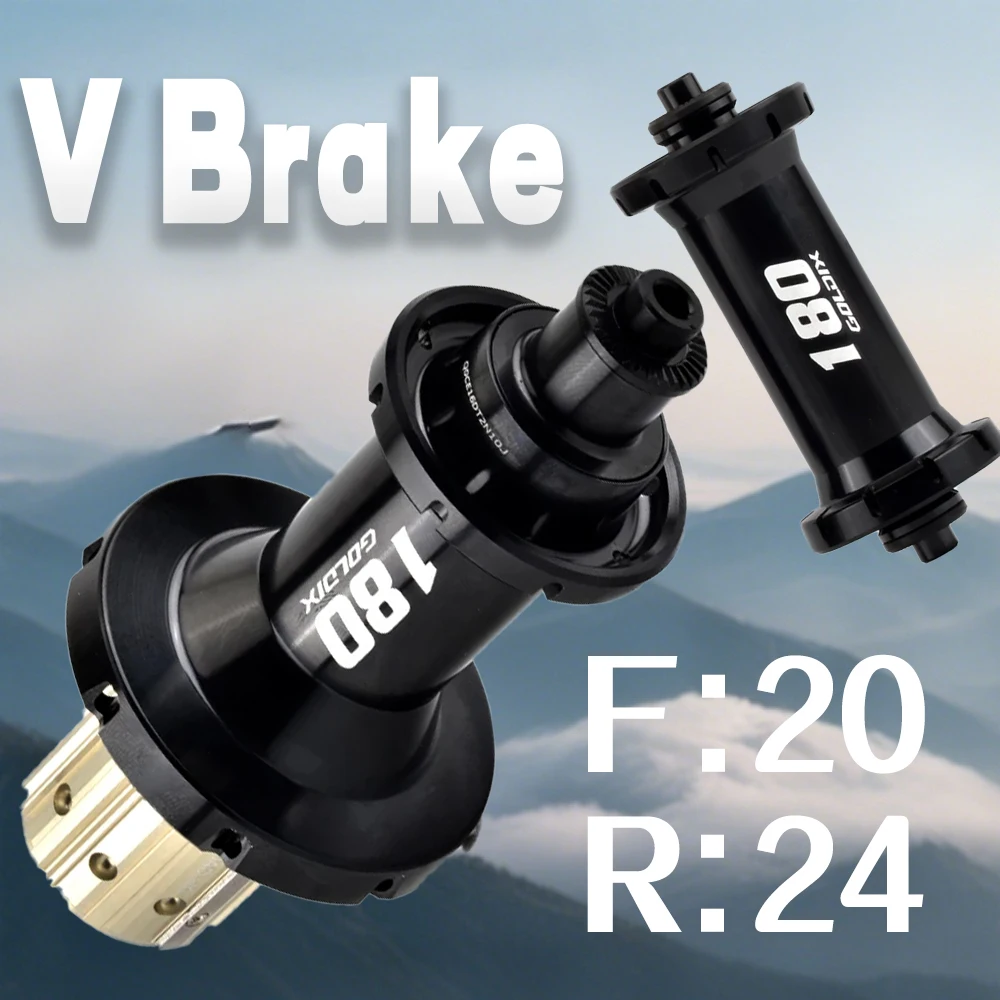 

GOLDIX V Brake 20-hole 24-hole Road Hub Bicycle Hub Ratchets Rim Brake Noisy Cube Pro7 XDR 52T for Speed Cube 20 and 24 Holes