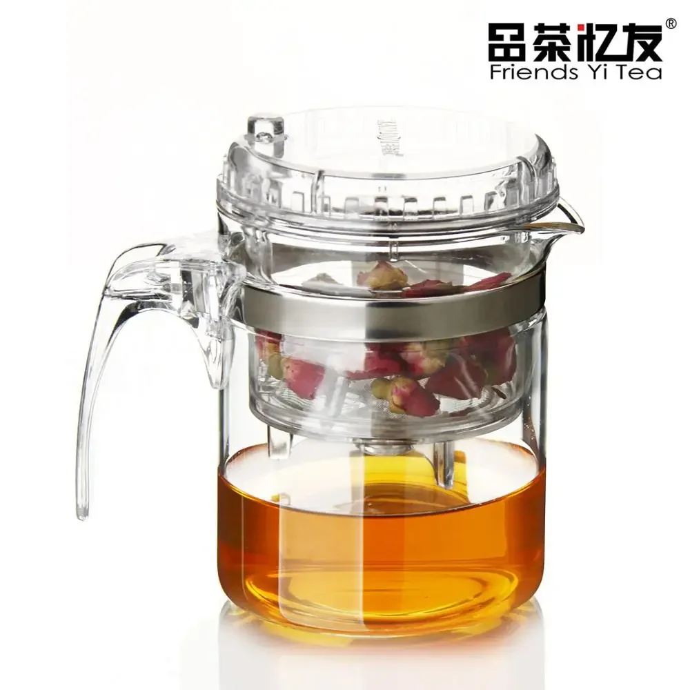 100% Genuine Kamjove TP-140 Art Tea Cup Teapot 300ml Glass tea Kettle strainer Elegant cup AUTO-OPEN tea set infuser de cha