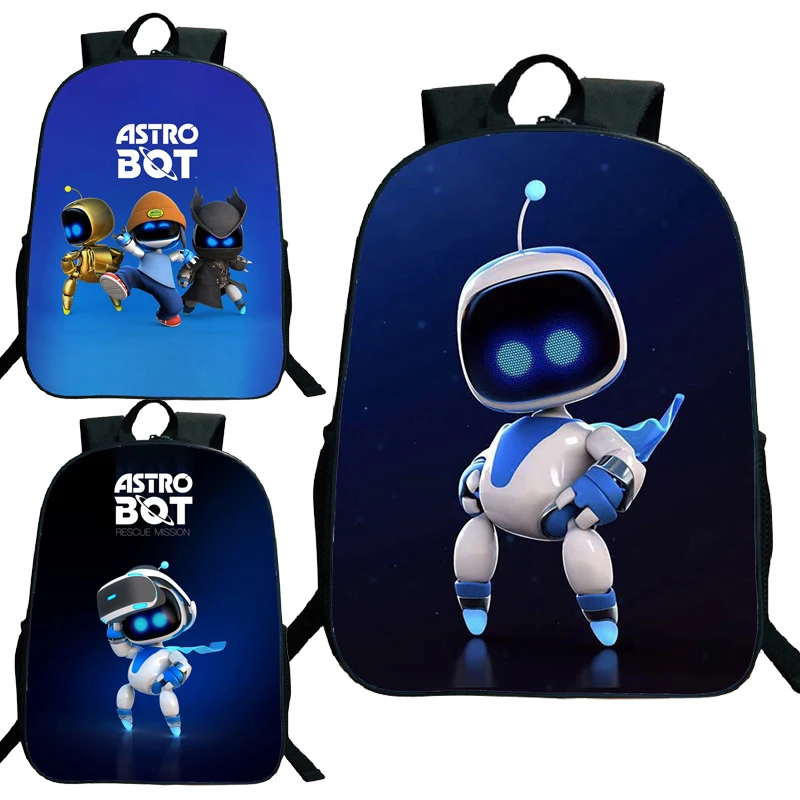 Game Astro Bot Backpack for Boys Girls 16 Inch Cartoon Astronaut Children Student Schoolbag Kids School Knapsack