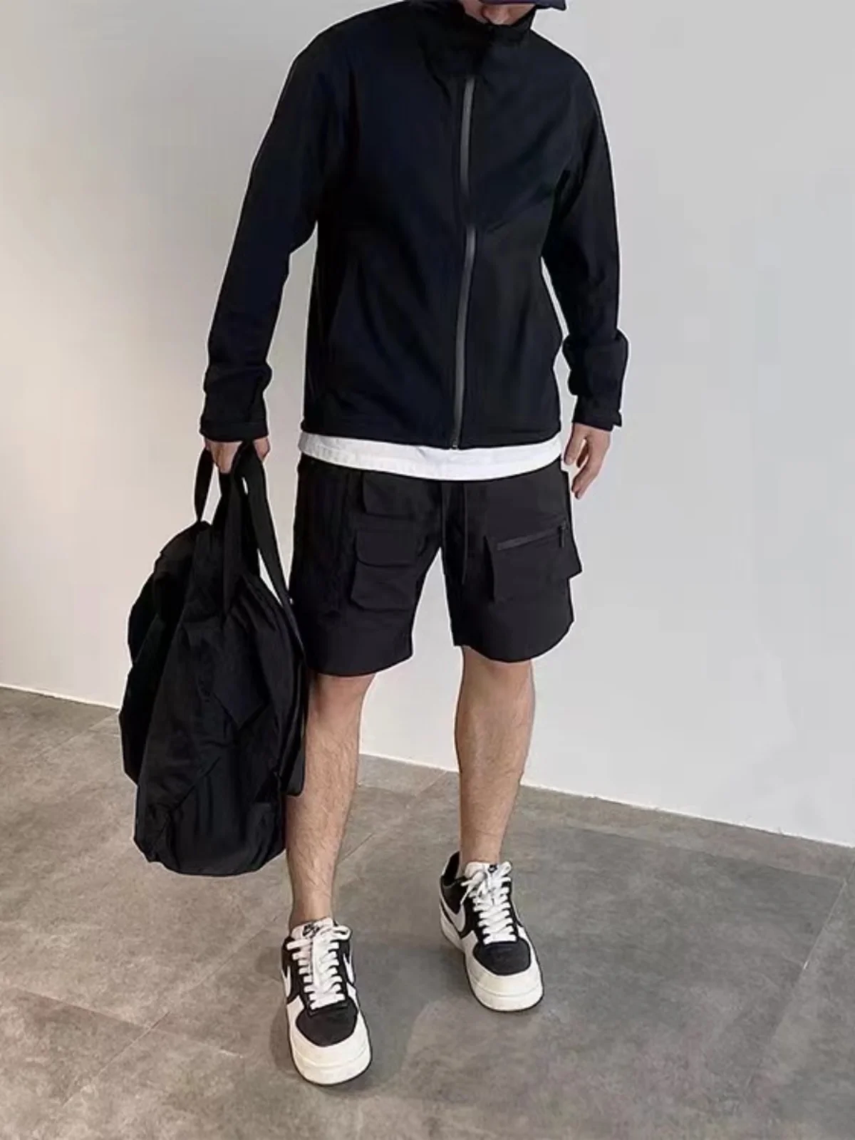 

American Sle Outdoor Functional Multi-ket Men's Summer Loose Faion Design Sensation Five-Quarter Casual orts