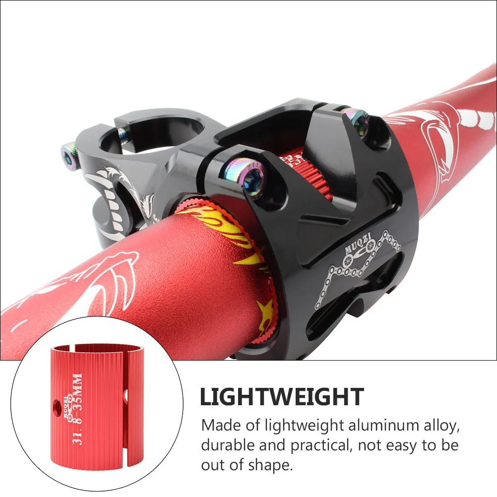 2 قطعة محول مقود الدراجة من سبائك الألومنيوم متين وعملي وسهل التركيب ملحقات مقود الدراجة المستقرة