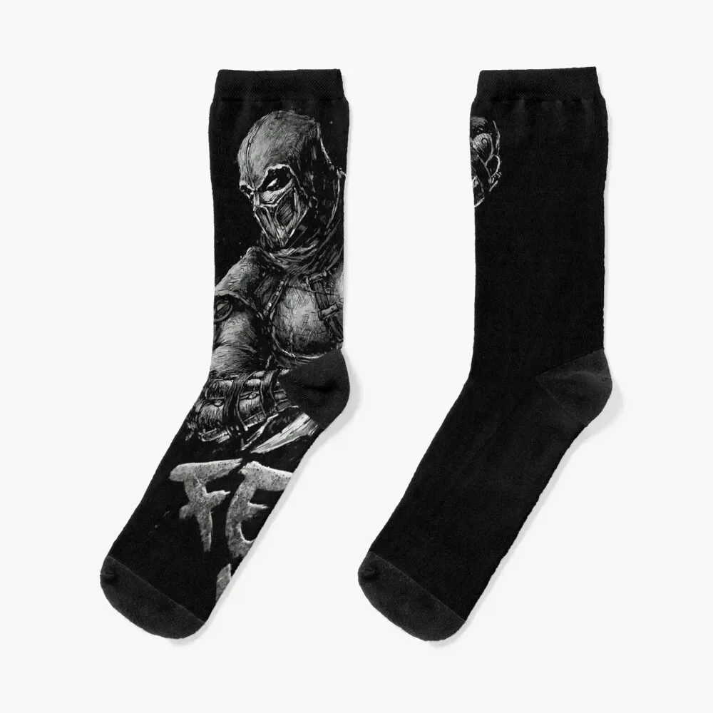 Mortal Kombat Noob Saibot T-Shirt Socks fashionable Non-slip halloween New year's Socks For Girls Men's