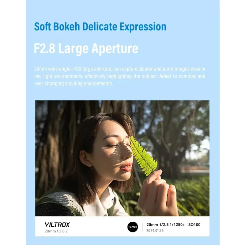 

IN STOCK VILTROX 20mm F2.8 Camera Lens Full Frame Ultra Wide Angle Auto Focus VLOG Lens for so Ny E A7C A6400 EV-Z10 Nik on ZCam