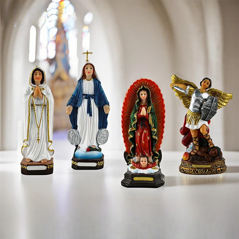 

Virgin Mary statue figurine manger set for tabletop, classical figure, indoor living room, resin decorative item