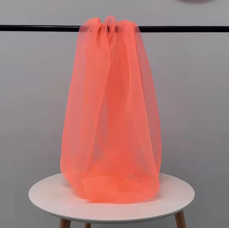 5 m/Lot Organza-Stoff mit hoher Dichte für Hochzeitskleider, Seidenimitat-Stoff, DIY handgefertigte Accessoires, transparentes Garn – Detail 22