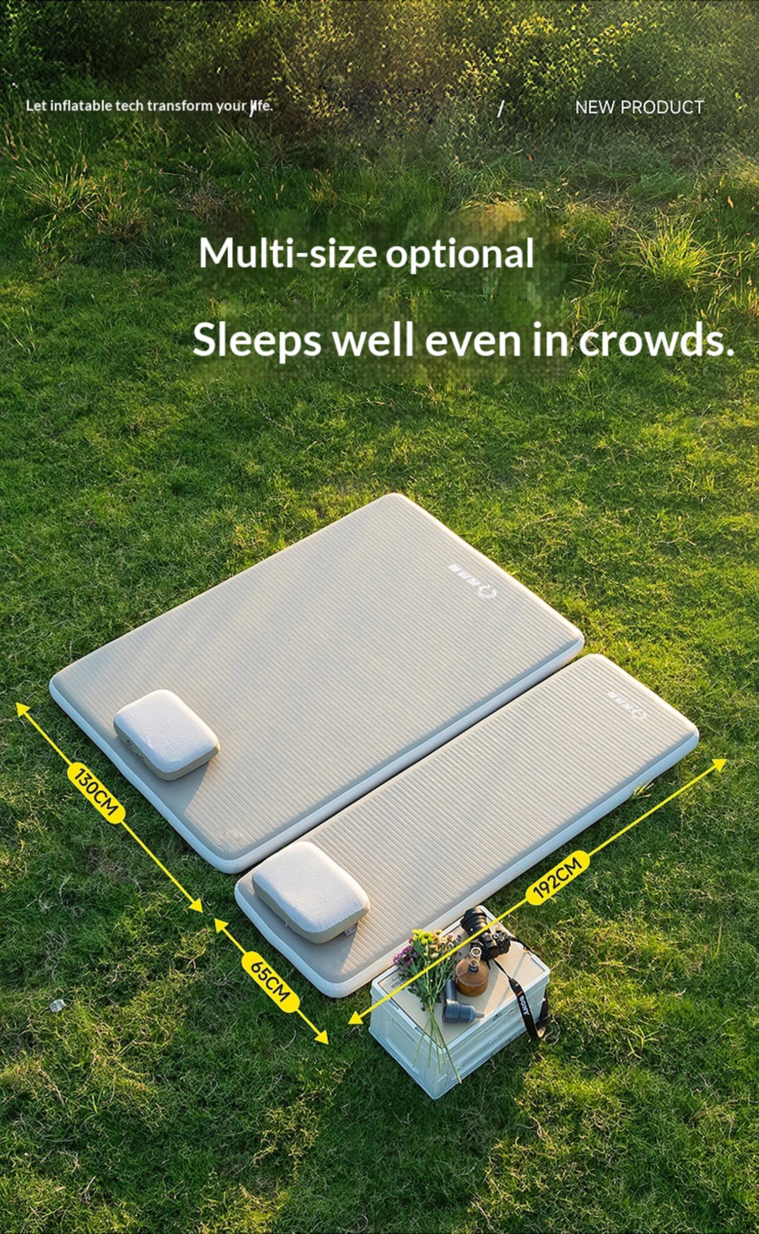 Lohascamping Air Mattress Compact Folding Sleeping Bed Camping Tent Mat 1-2 Person Inflatable Mat 10cm Thicken Sleeping Mat