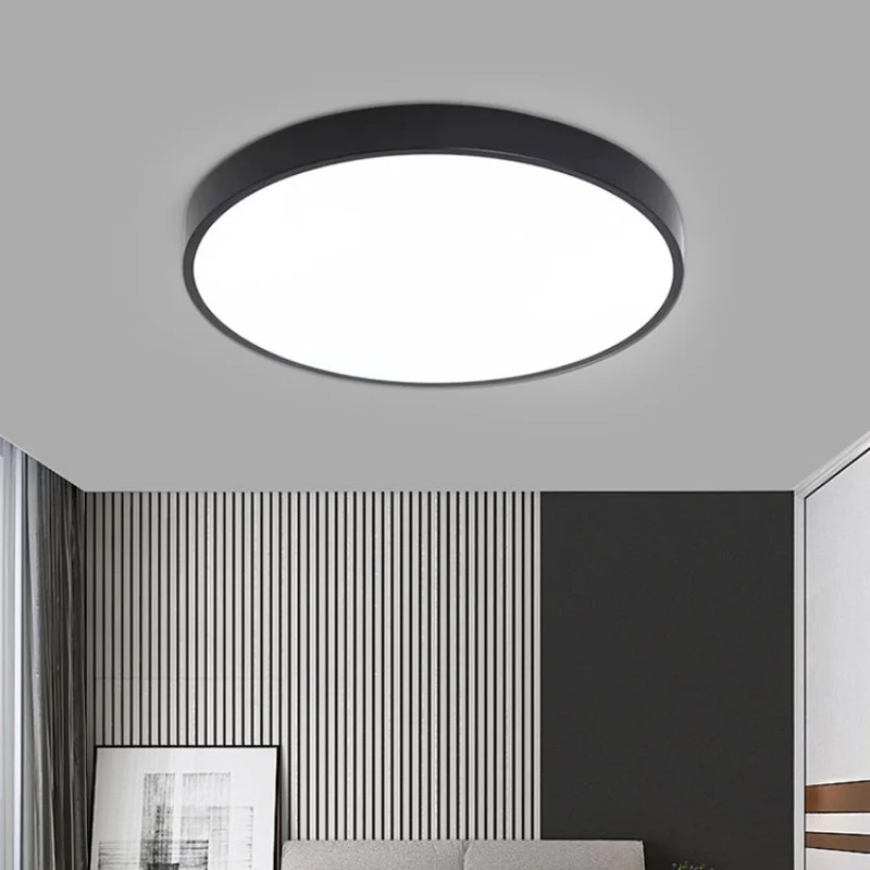 24W Ultra-Thin LED Ceiling Light 23CM Modern Round Ceiling Lamp with Remote Control for Living Room Bedroom Office Dining Room