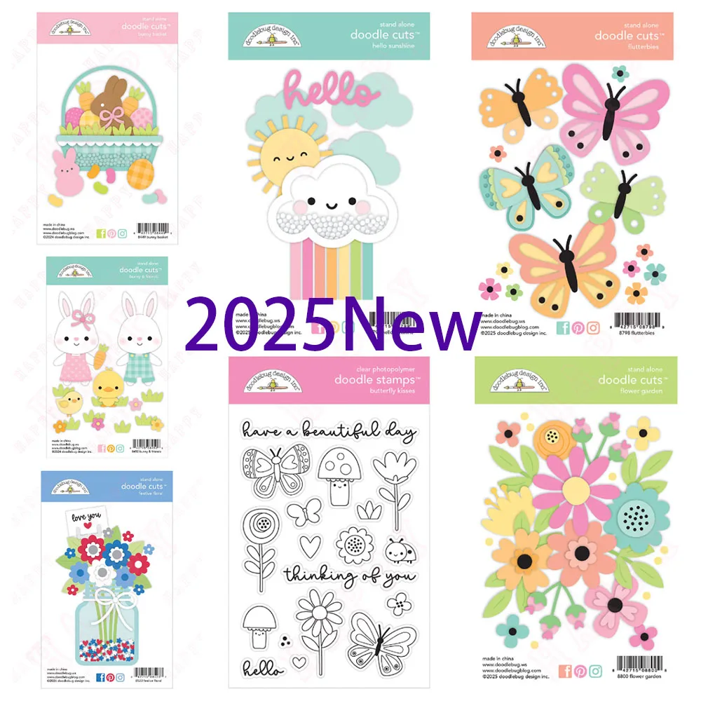 Flower Garden Metal Cutting Dies And Stamps DIY Butterfly Die Craft Making Greeting Card Scrapbook Decoration 2025springtime Ne