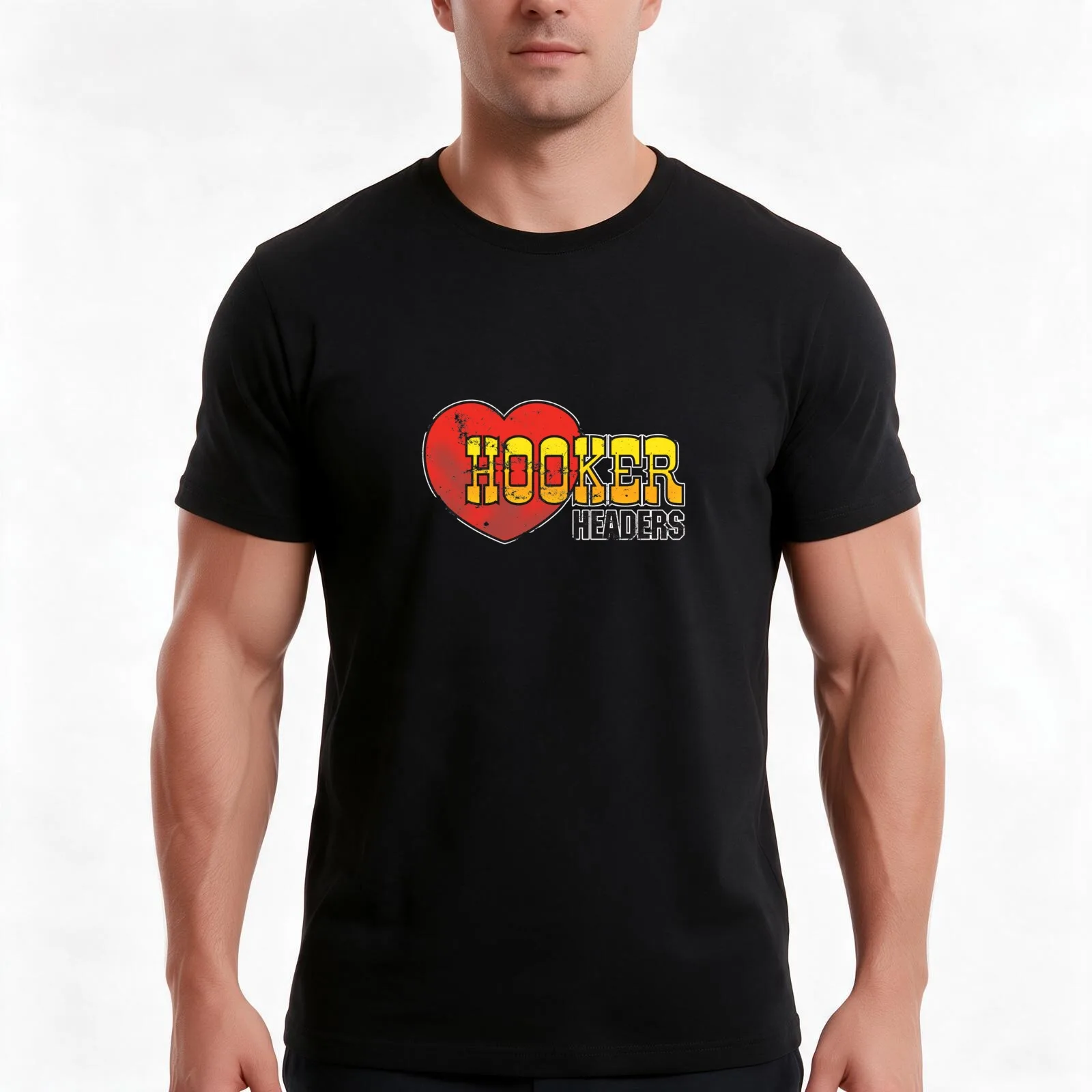 Hooker Headers T-Shirt Summer Casual Cotton Tee Oversized Streetwear Tops Vintage Graphic Print Loose Fit Short Sleeve