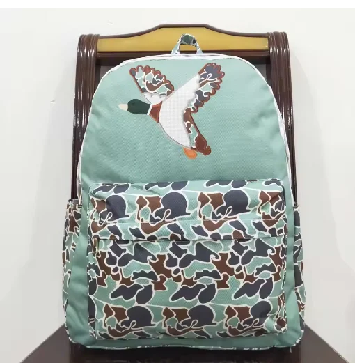 

St. Patrick’s Day Baby Kids Boys Camo Ducks Dog Hunting Backpack Zipper Back Bags Toddler Children Outdoor Portable Daypack