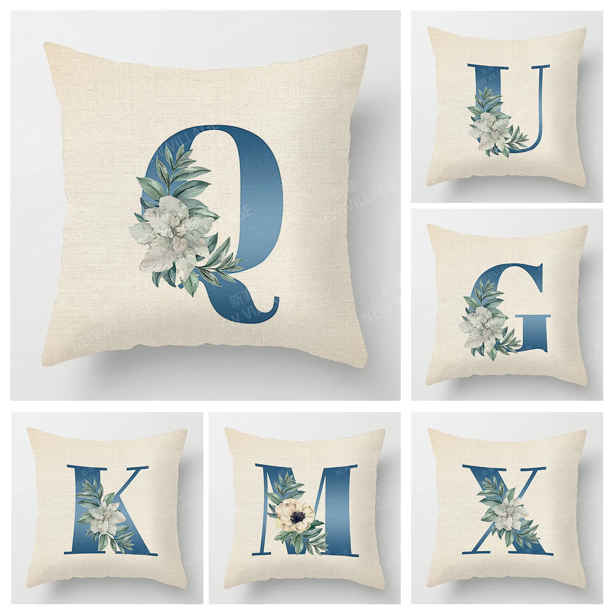 

Home living room fashion letter decoration cushion covers linen throw pillow covers45*45 pillowcase 40x40cm 50x50 45x45