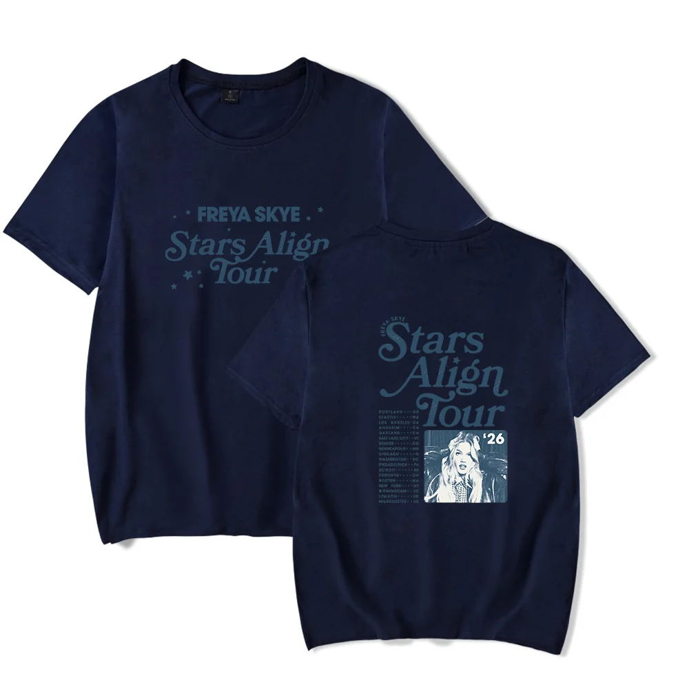 Freya Skye Stars Align TOUR 2026 Merch Tshirt Cool Print Tops for Men and Women Streetwear