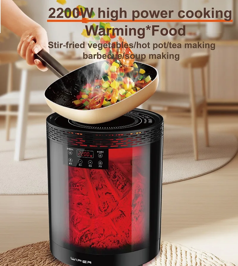 2000 واط سخان المنزل صنع الشاي موقد الشواء 3 والعتاد سخان كهربائي موقد درجة حرارة ثابتة سخان كهربائي متعدد الوظائف