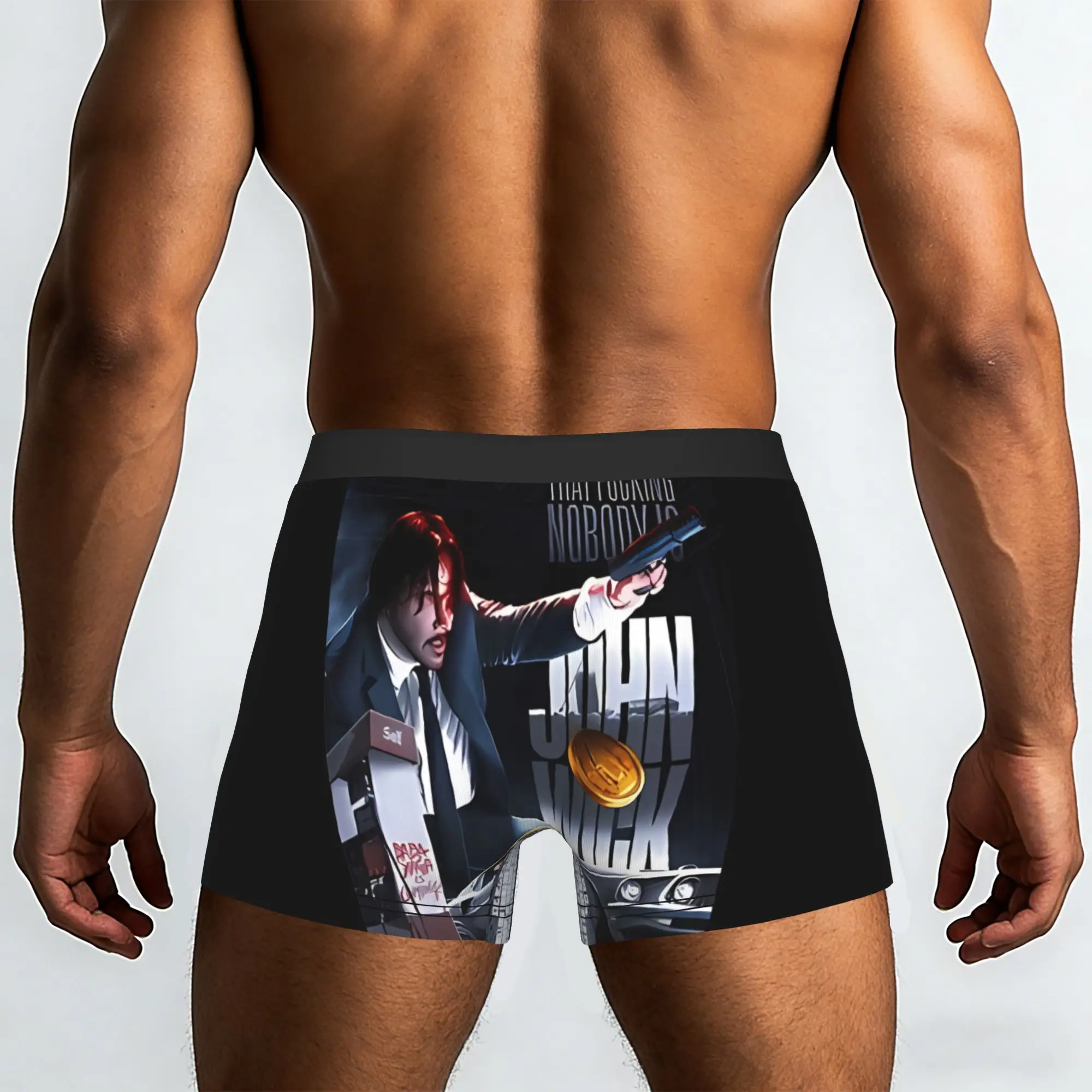 J John Wick Underpants Breathbale Panties Men's Underwear Comfortable Shorts Boxer Briefs