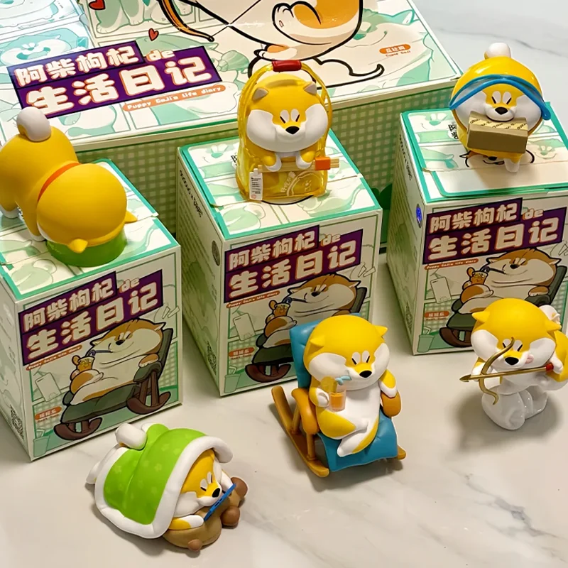 

Chai Chinese Wolfberry'S Life Diary Series Blind Box Chai Dog Doll Handmade Desktop Ornament Surprise Trendy Blind Box Toy Gift