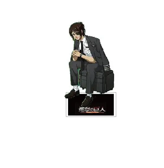 Game Hanji Zoe Levi Ackerman Mikasa Eren Yeager Acrylic Stand Doll Anime Figure Model Plate Cosplay Toy for Gift